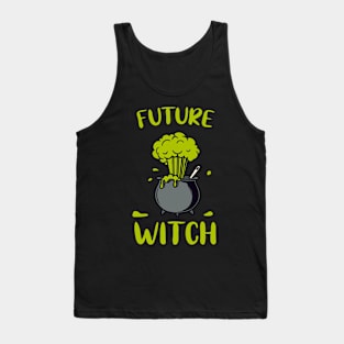 Green Witch Cauldron funny Wiccanism Tank Top